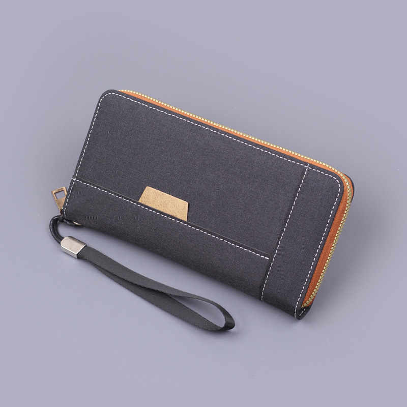 Bolso de lona de hombre bolso de mano de hombre bolso de mano de jeans empalmado estilo nacional nueva pulsera bolso de teléfono móvil hombre 12 tarjetas