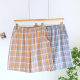 Cotton New Men's Pajama Pants Summer Thin plus size Home Pants Casual Plaid Men's Shorts Factory Direct Supply