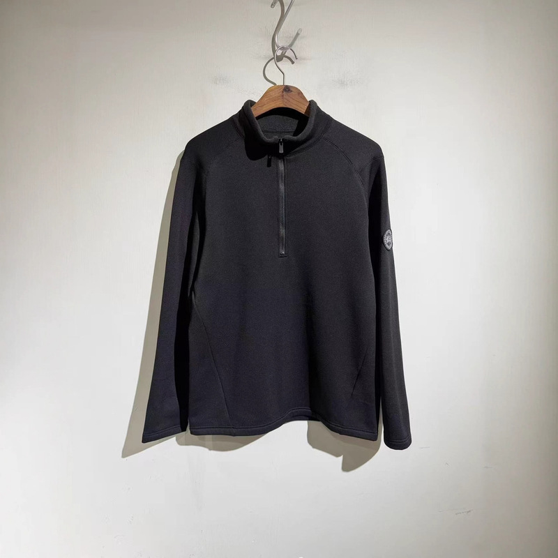 Autumn and Winter Polar Fleece Pullover Sweatshirt for Men Thickeneded Warm Loose Stand-Up Collar Fleece Long-Sleeved Half-Zip Casual Bottoming Shirt