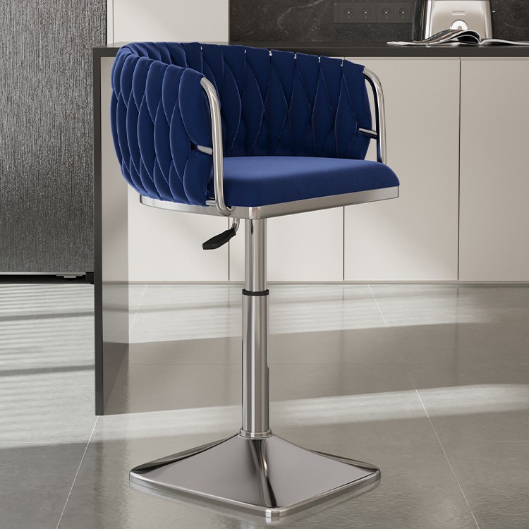 Silla de bar giratoria alta, silla de bar con envío gratuito, silla de bar de alta gama, delante, silla alta de moda, taburete de bar image 52