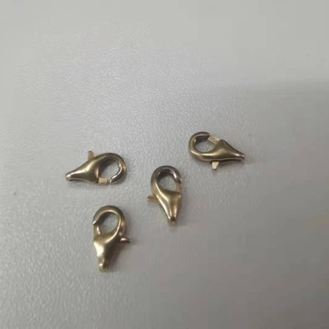 厂家直销 811铜龙虾扣 9mm仿银扣 DIY锁扣 异形方扣双钩饰品配件