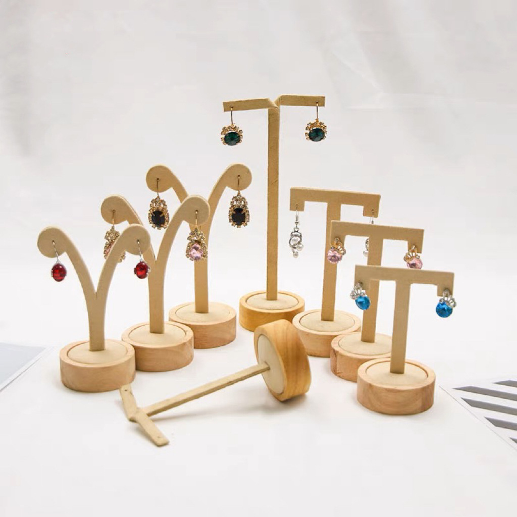 Simple Style Irregular Wood Jewelry Rack display picture 1