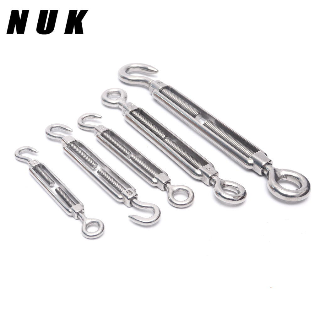 现货供应不锈钢开体花篮螺丝 钩钩勾圈花篮收紧器 螺栓紧线器索具