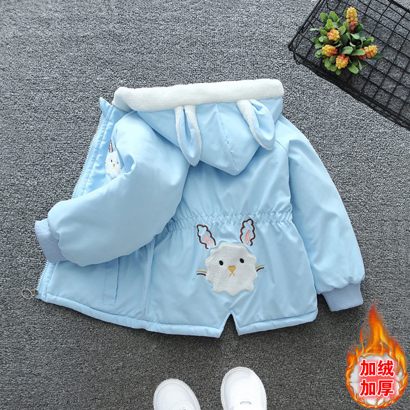 Gabardina de forro polar de oveja Azul