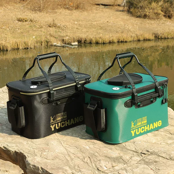 Oxygenated Fish Bucket Thickened Multifunctional Fishing Bucket Portable Foldable Fish Protection Bucket Fish Box Fish Protection Bucket Fishing Box