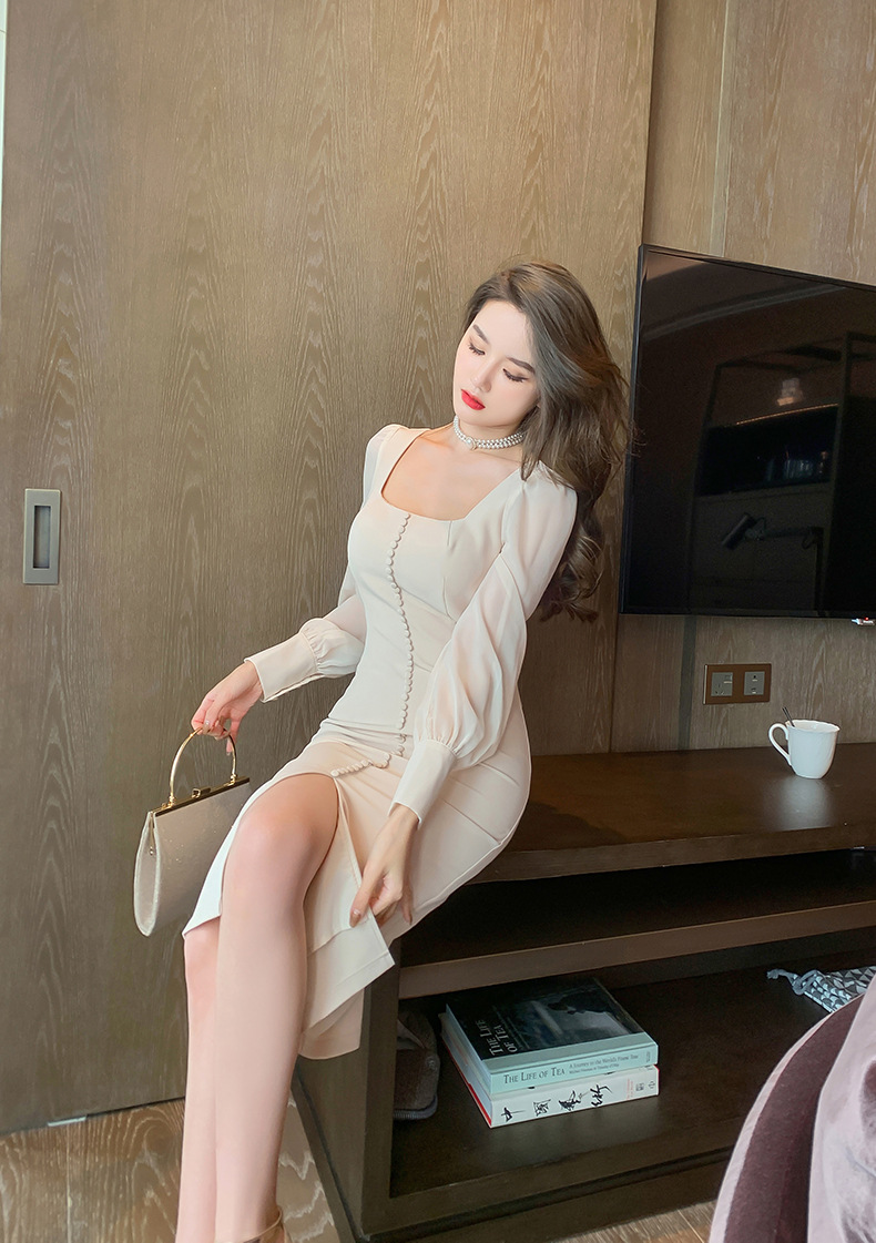 B7544 1130K VÁY ĐẦM LIỀN THÂN NỮ CHOTDNG DÁNG ÔM BODY GỢI CẢM SEXY MÙA XUÂN THU ĐÔNG THỜI TRANG NỮ G04 SẢN PHẨM MỚI