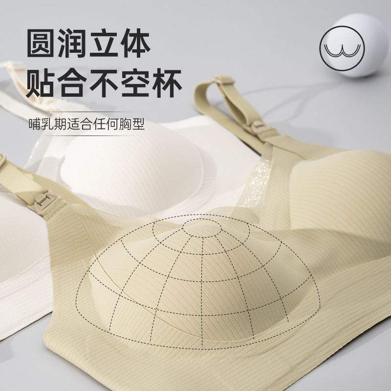 Ropa interior de lactancia materna para mujeres embarazadas, sujetador especial para lactancia posparto durante el embarazo, levantamiento, recolección, anti-caída, sujetador fino de primavera y verano para mujeres