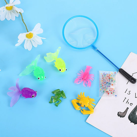 Simulation soft glue goldfish Q elastic feel TPR material animal model children fish toy factory direct supply