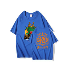 跨境外贸漫展七龙珠T恤悟字动漫龙珠周边休闲糖果色系纯棉短袖T恤