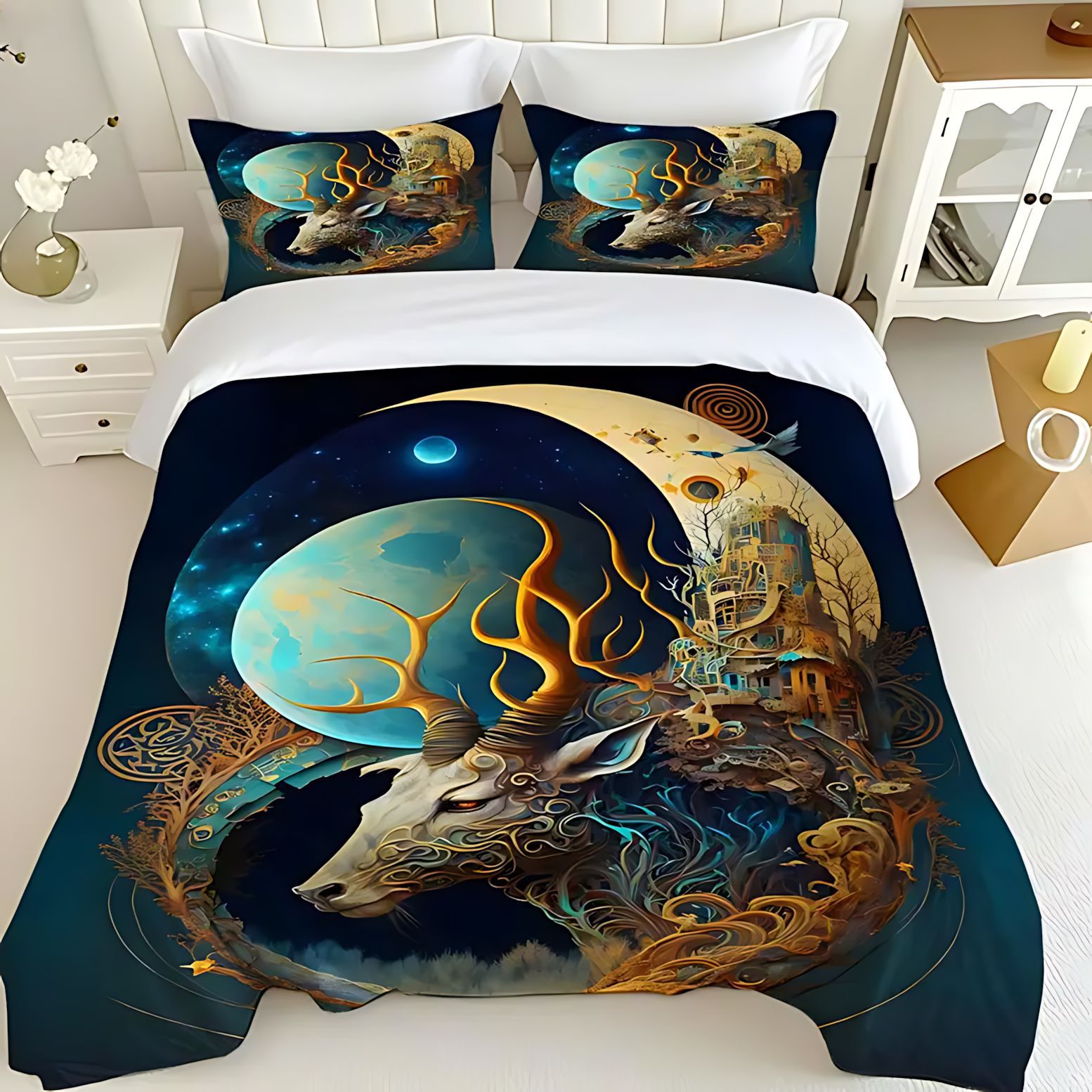 TEMU / JIT Nuevo producto transfronterizo Shenlu Xingyue HD impresión digital colchón funda funda