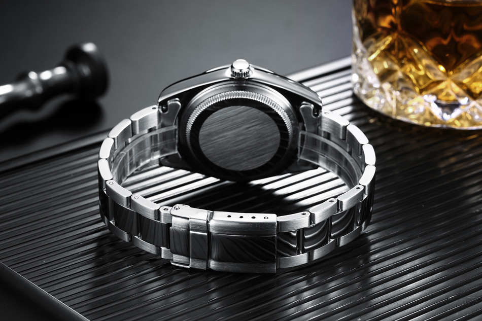 Automatic Men's Mechanical Watch With Luminous Steel Bracelet_voghion.com