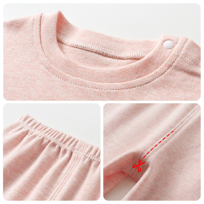 Conjunto de ropa interior de algodón para niños, para otoño e invierno, ropa interior fina para niños y niñas, conjunto para bebés.