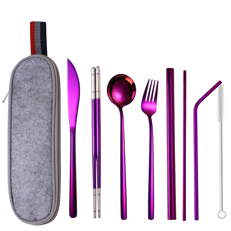 그레이 8 피스 퍼플