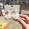 Earrings from pearl, factory direct supply, silver 925 sample, flowered, internet celebrity, simple and elegant design