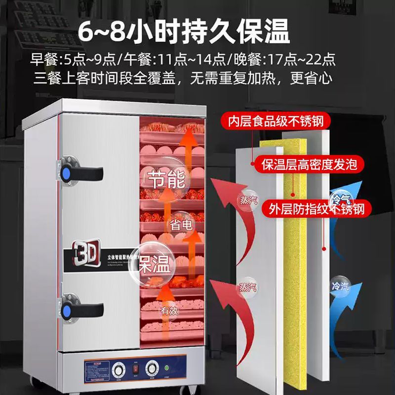 Vaporizador Vaporizador eléctrico comercial Comedor pequeño Comedor de arroz al vapor Pan al vapor Arroz Gabinete de arroz al vapor eléctrico de doble propósito Comercio transfronterizo