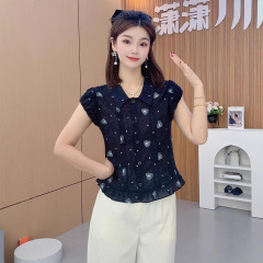 时尚气质百搭外贸短袖衬衫女2025夏季新款小个子气质洋气韩版上衣