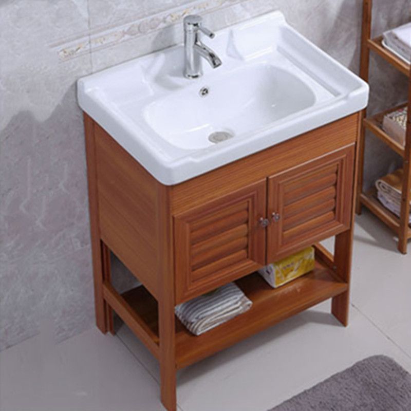 Floor-Standing Washbasin Cabinet Combination Bathroom Bathroom Cabinet Ceramic Integrated Basin Washbasin Countertop Integrated
