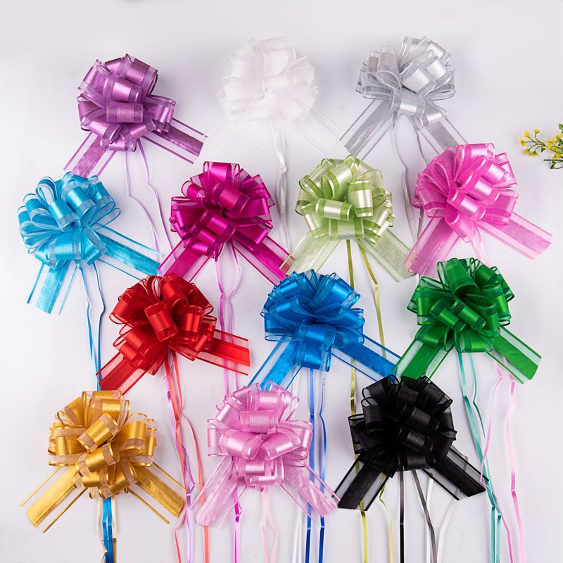 Transfronterizo 2023 nuevo 50 grande bola cepillado flor Navidad vacaciones regalo flores cesta embalaje tire flor cinta