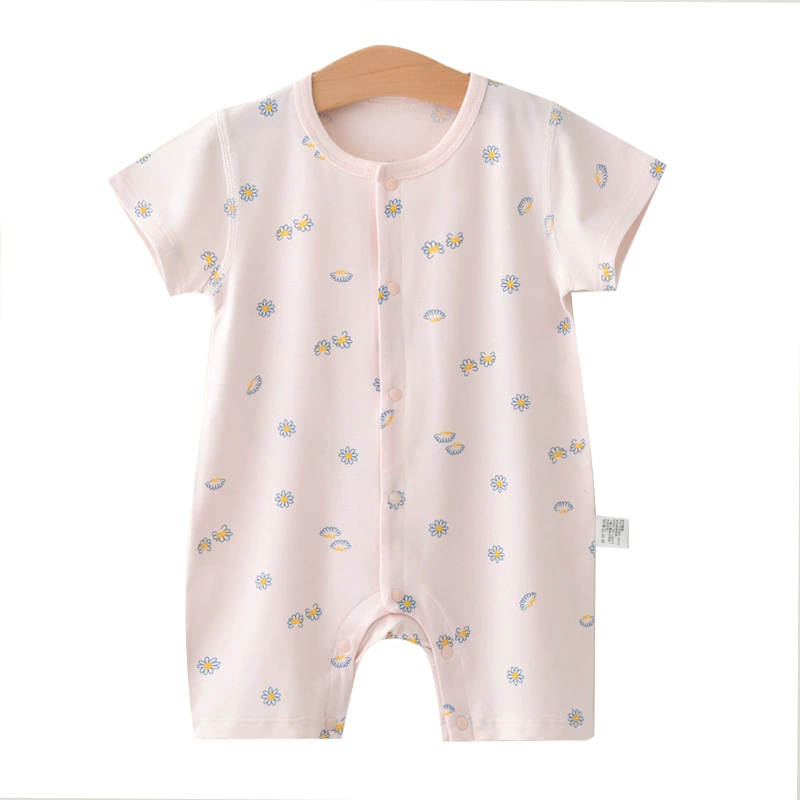 Children's summer overall for baby, thin bodysuit, Korean style, with short sleeve