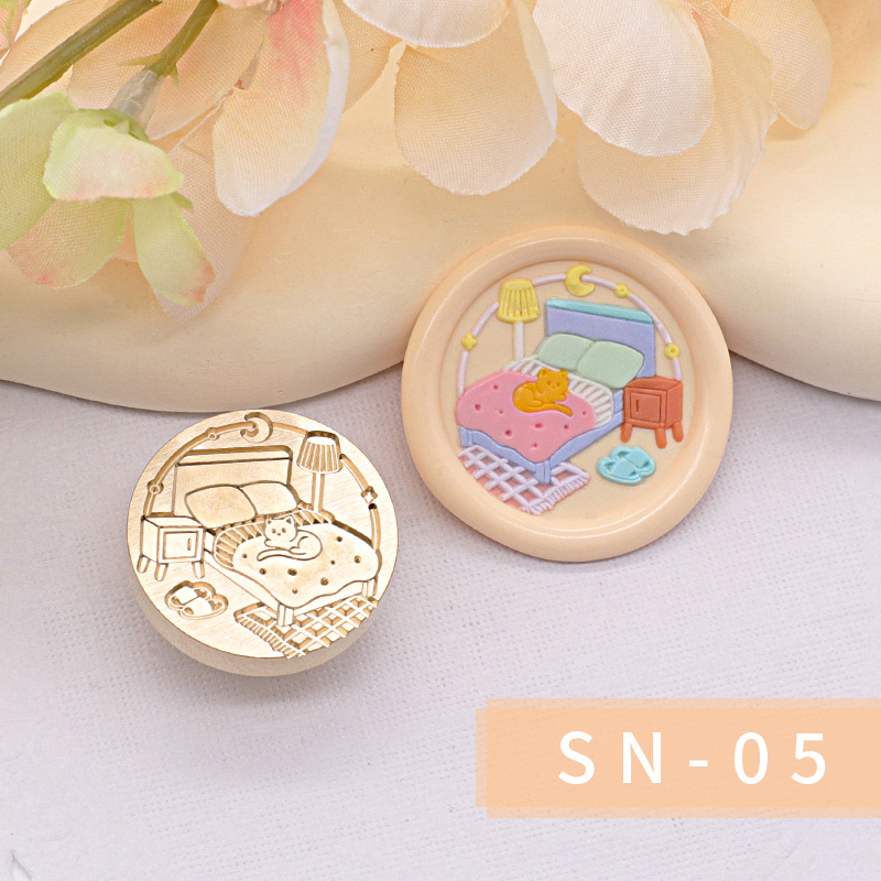 Original nuevo estilo fuego pintura sello serie interior cabeza regalo embalaje sobre cubierta cuento de hadas habitación casa caliente