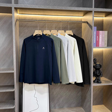 凯乐石男士半拉链小太阳25春新款卫衣拼接立领长袖轻奢高级微弹运