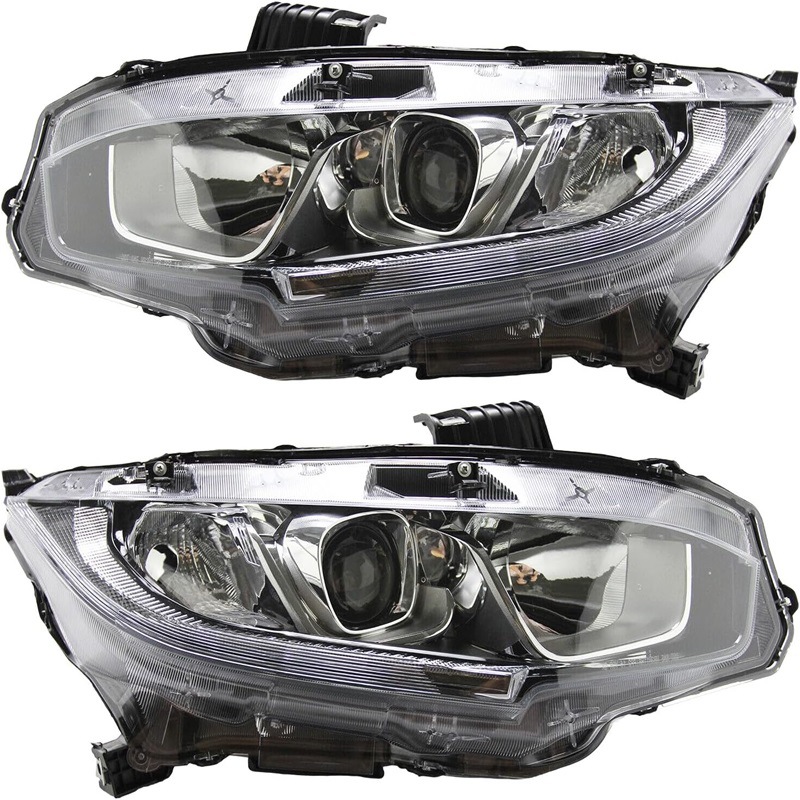Adecuado para Honda Civic original bajo con faros 16-18 Civic galvanoplastia americano medio-Asamblea faros