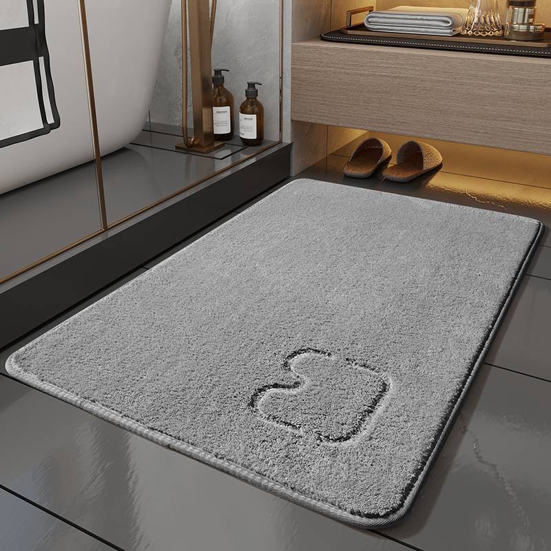 Baño simple alfombra de suelo absorbente de agua puerta de inodoro antideslizante alfombra de baño dormitorio alfombra de baño
