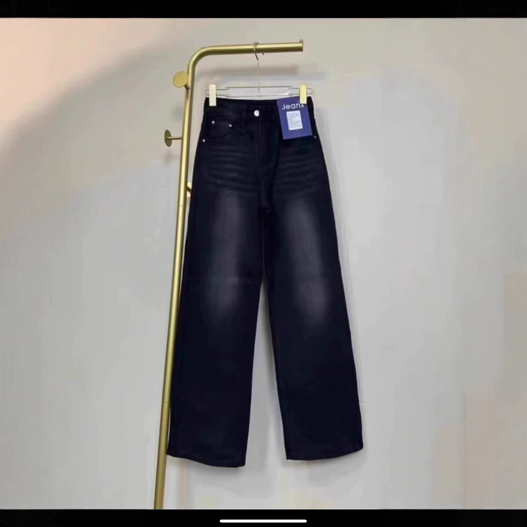 Внешняя торговля американский ретро цементный серый джинсы