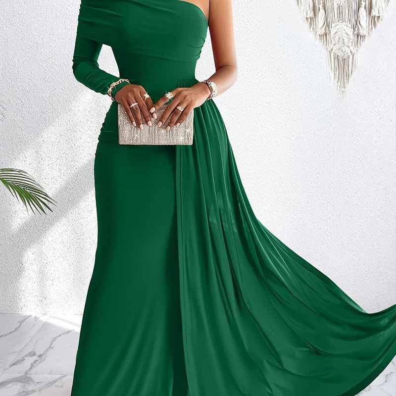 Flowy One Shoulder Asymmetrical Dress One Shoulder单肩连衣裙|undefined