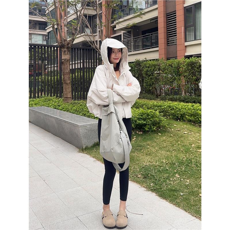 Luqi Lulu Sports Windproof Jacket Waterproof Light Raincoat Short Jacket Casual Women's Jacket