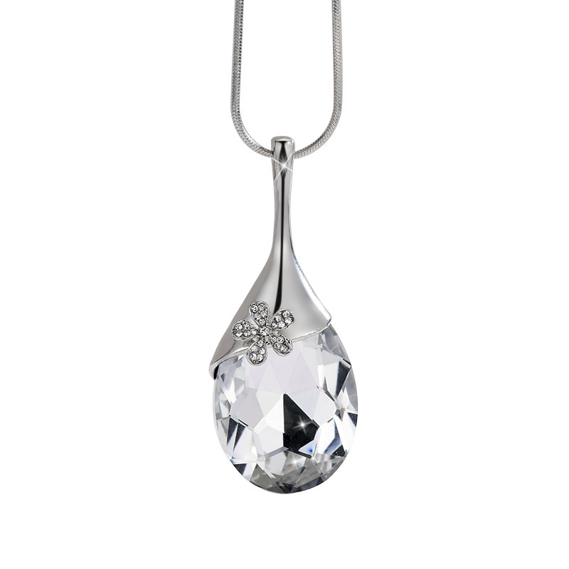 Luz de lujo estilo gota de agua Flor suéter Cadena de alto grado de las mujeres del todo-fósforo del otoño y el invierno de alta calidad suéter largo cadena Accesorios image 5