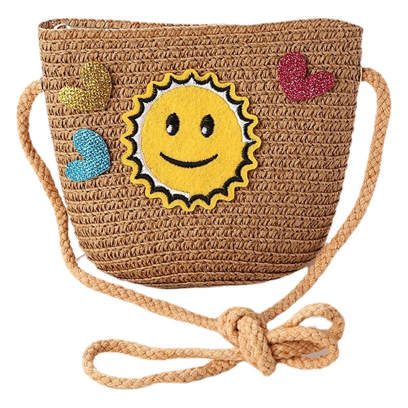 Summer Internet celebrity children's bag Women's Western style straw bag crossbody girl's cute fashion baby mini bag