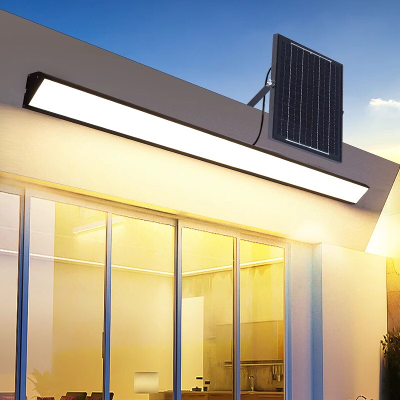 Outdoor solar wall lamp human body induction super bright courtyard garage exterior wall strip new simple split wall lamp