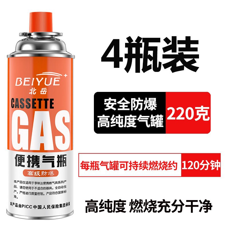 4 bottles and 220g gas tanks [Safety explosion -proof]