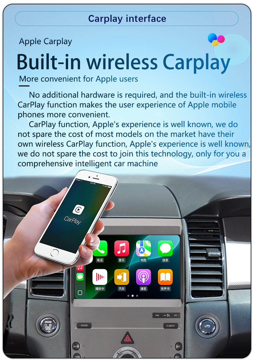 Suitable for 10-Inch 12-16 Model Ford Taurus Android Wireless Carplay Navigation 360 Panoramic All-In-One Machine