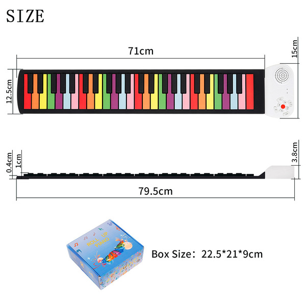 Rainbow handheld piano for adults