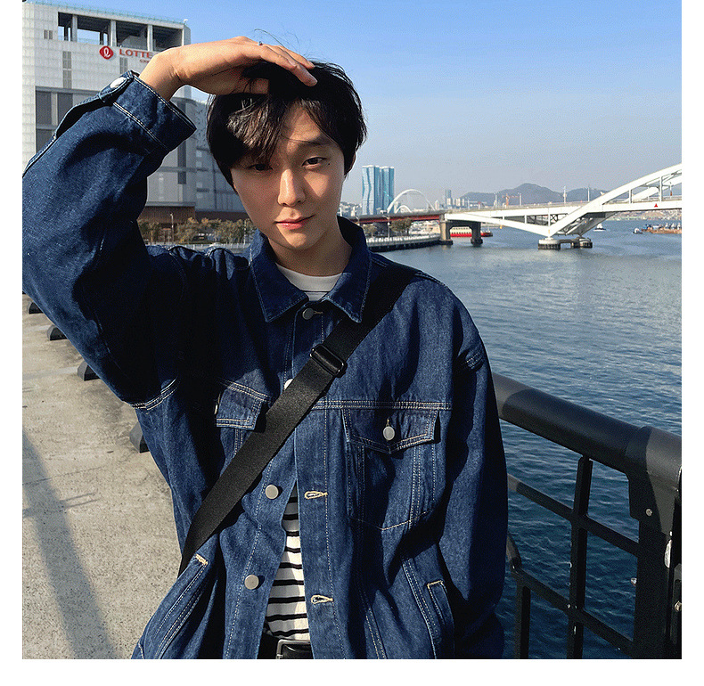 Men's Denim Jacket For Men Classic Casual Style For Autumn_voghion.com