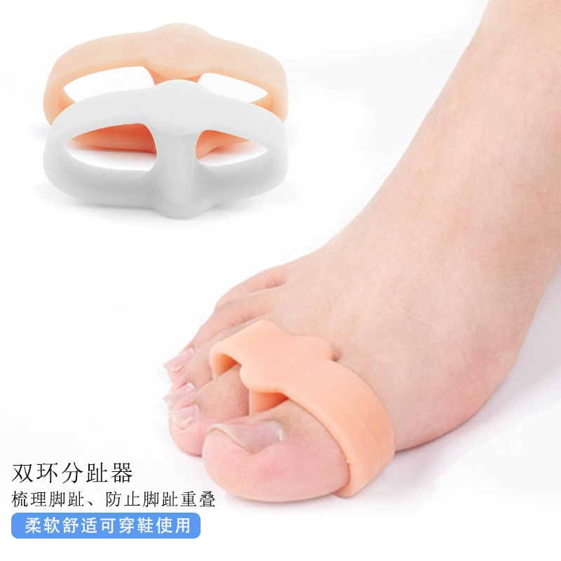 Вальгусная вальгусная для большого пальца, дневной и ночной разделитель пальцев ног, рукав для ухода за пальцами (двойное отверстие размера), завод-изготовитель молотка для пальцев