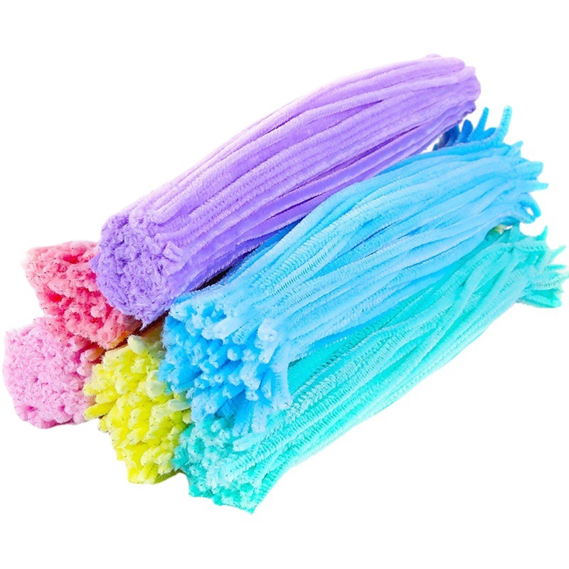 Macaron color barra retorcida paquete de material de bricolaje simulación al por mayor barra de felpa barra plegable barra retorcida material flor