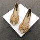 Flat Plaid Flats for Women 2024 New Women's Pointed Toe Shoes Rubber Sole Bow Black Versatile Work Scoop Shoes