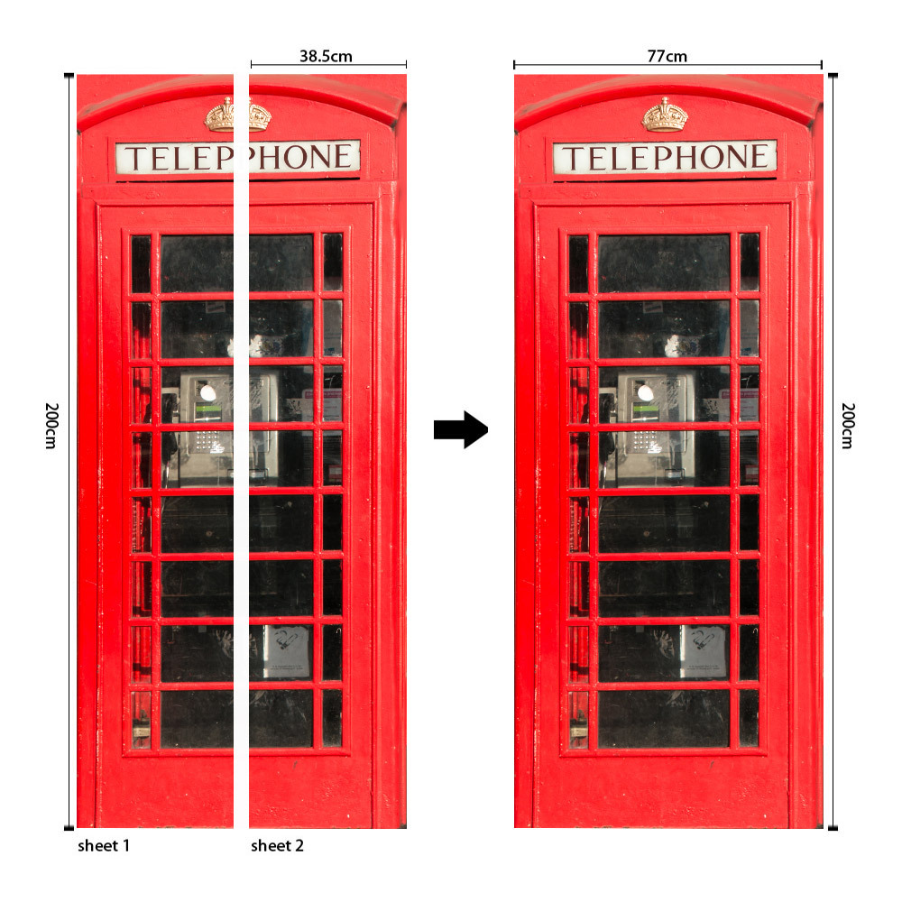 Pegatinas para puertas 3D respetuosas con el medio ambiente, autoadhesivos, fabricantes de origen al por mayor, patrones populares transfronterizos de alta definición, adhesivos para puertas impermeables, a prueba de aceite y antiincrustantes