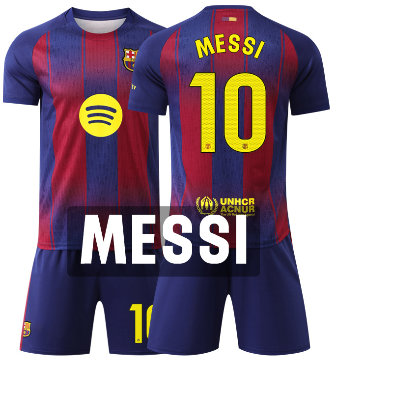 Barcelona no. 10 messi without socks