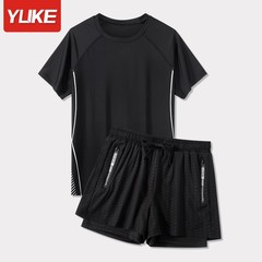 Yuke swimsuit professional five-point anti-embarrassment large size swimming trunks sun protection men's swimsuit wetsuit suit wholesale