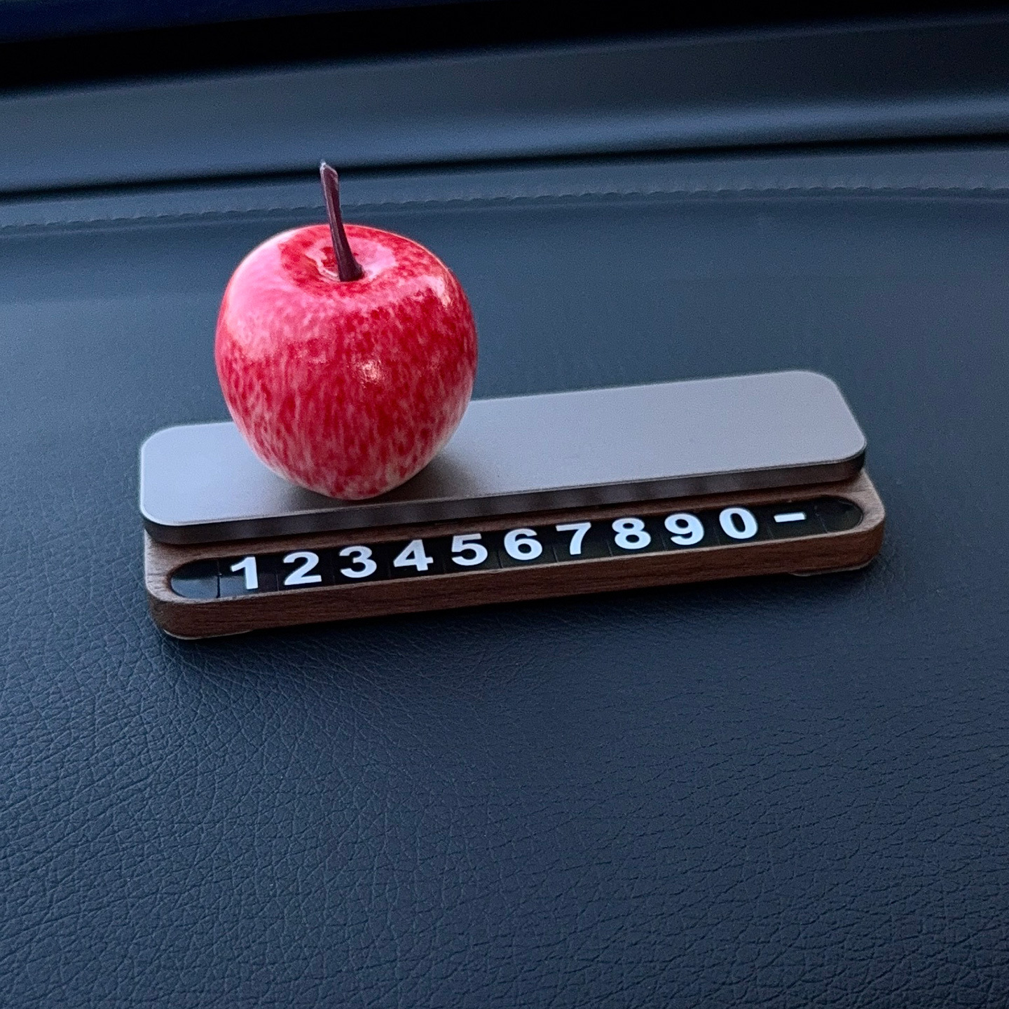 Cartoon Apple Parking Number Plate, Convenient and Creative Temporary Parking Number Plate, Cute Parking and Moving Car Number Plate