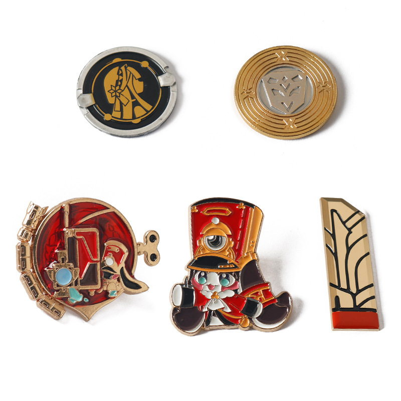 Game peripheral collapse star dome railway PAMM brooch bar metal badge accessories Dongcheng shield black tower coin gold coin