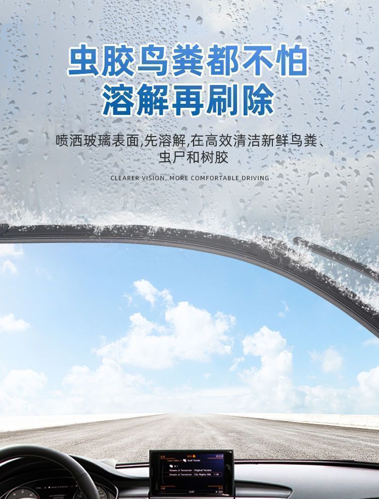 Oil Film Remover Wiper Essence, All-Season Use, Ultra-Concentrated Solid Wiper Essence, Car Glass Cleaner, Decontamination Effervescent Tablets