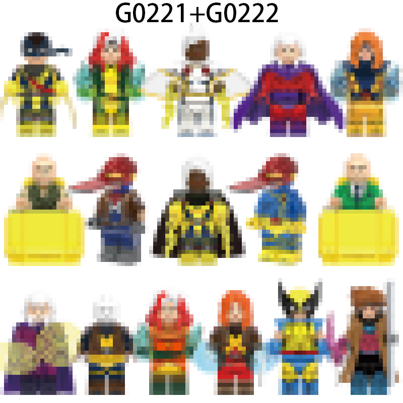 Bagged G0221 G0222 assembled building block minifigure toys, exclusively for export