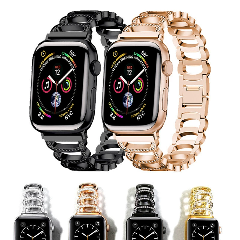 Applicable to Apple Applewatch C -shaped C -shaped Patch Fashion Metropolites Strap Slim Solid Metal Ribbon