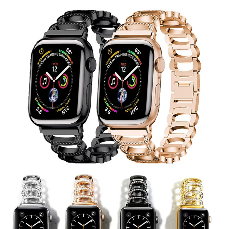 Applicable to Apple Applewatch C -shaped C -shaped Patch Fashion Metropolites Strap Slim Solid Metal Ribbon