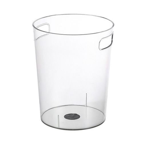 Transparent Household Trash Can Wholesale Desktop Creative Simple Living Room Trash Can Red Portable PET Storage Bucket Ice Bucket